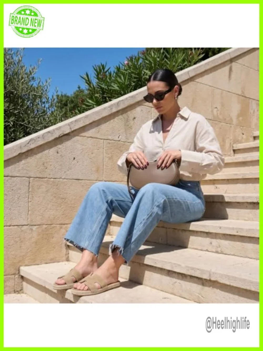 Suede Cutout Espadrille Slide Sandal with Cushioned Footbed